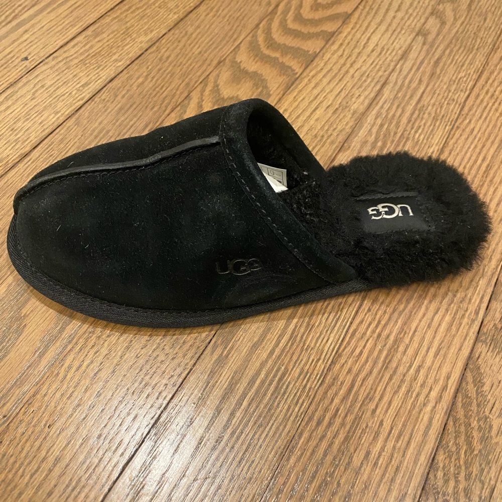 UGG Black Suede Cozy Slippers
